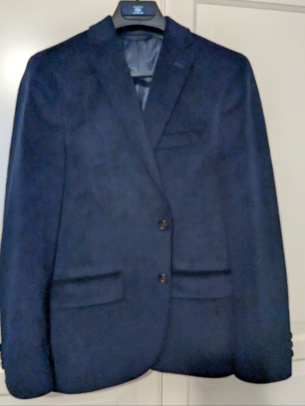 Royal Blue Faux Velvet Boys Blazer